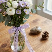 Artículo Cinta decorativa cinta decorativa de flores cinta decorativa violeta An. 16 mm L. 20 m