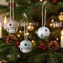 Artículo Campanas de metal Campanas de Navidad Menta Beige Ø3cm 16uds