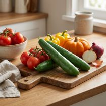 Artículo Pepinos artificiales para decoración vegetal 24cm 4uds