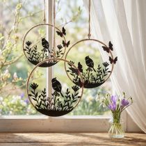 Artículo Percha decorativa metal negro beige blanco muelle Ø15cm 2ud
