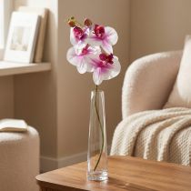 Artículo Orquídea Artificial Phalaenopsis 4 Flores Blanco Rosa 72cm