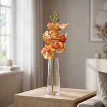 Artículo Orquídea artificial Phalaenopsis flameada rojo amarillo 78cm