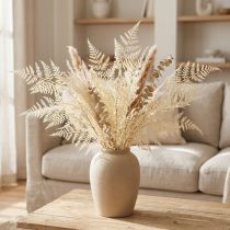 Artículo Helecho artificial blanqueado L34cm 12 piezas 2 manojos