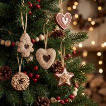 Artículo Adornos artificiales para galletas navideñas, adornos para árbol, estilo campestre, juego de 12