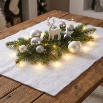 Artículo Manta de nieve decoración nieve en blanco decoración de invierno 240×90cm