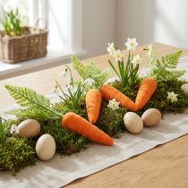 Artículo Decoración de zanahorias zanahorias flocadas naranja verde Al.23cm 8 piezas