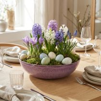 Artículo Elegante cuenco de plástico morado 37x10,5 cm - versátil para decoración - 3 piezas