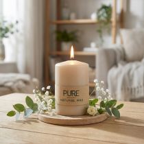 Artículo Vela de pilar PURE Velas Wenzel beige 90/60mm