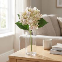 Artículo Hortensia flor de jardín artificial crema con capullos 52cm