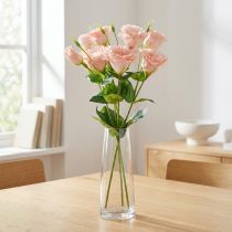 Artículo Flores artificiales Eustoma Lisianthus rosa 52cm 5 unidades