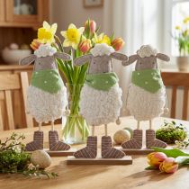 Artículo Decoración de Pascua decoración de mesa de ovejas figuras de decoración de Pascua 37cm 3 piezas