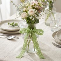 Artículo Cinta de encaje, cinta decorativa, verde, 18 mm de ancho, 20 m de largo