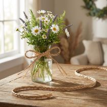 Artículo Cinta de paja cinta decorativa trenzada cinta para joyería natural W2cm L4m