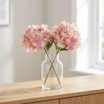 Artículo Elegante hortensia artificial en rosa pastel 58cm 2ud