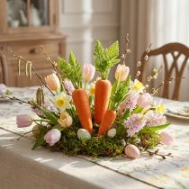 Artículo Zanahorias decorativas Zanahorias flocadas Al 27 cm–37 cm en juego de 6