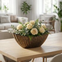 Artículo Macetero con ranuras ovalado Jardinera Antracita oro 36cm
