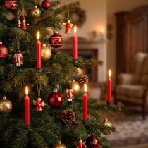 Artículo Velas de árbol rojas 20 piezas