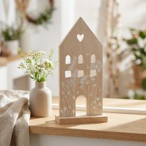 Artículo Casa de madera decorativa casa mesa soporte madera 28,5cm