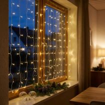 Artículo Cortina de luz 120 LED cadena de luz blanco cálido 100×180cm