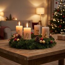 Artículo Alfileres para velas de Adviento, números del 1 al 4, juego de 4, 4 cm, 4 piezas