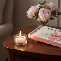 Artículo Velas perfumadas velas de té peonía rosa peonía rubor Ø3,5cm 12 piezas