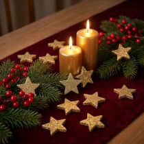 Artículo Estrellas dispersas mica dorada clara 4-5cm 40uds