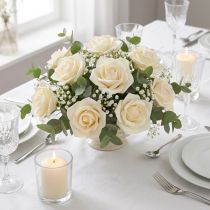 Artículo Rosas de espuma Vainilla Rosas artificiales Ø6cm 27 uds