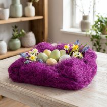 Artículo Hierba de sisal para manualidades, material artesanal material natural morado 300g