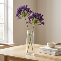 Artículo Flores artificiales de agapanto, lirios morados decorativos, 75 cm, 2 unidades