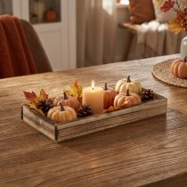Artículo Bandeja de madera flameada, bandeja decorativa, decoración de mesa rústica, 20×10×3cm