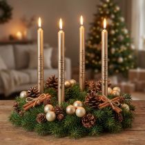 Artículo Velas navideñas velas navideñas crema 25cm 4 piezas