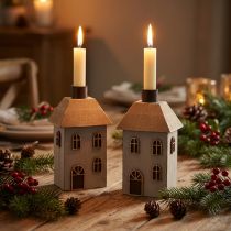 Artículo Candelabros navideños para velas cónicas, 14,5 cm, 2 unidades