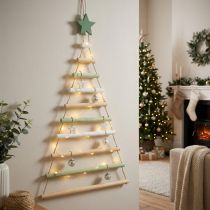 Artículo Decoración colgante Árbol de Navidad estrella madera Al. 59 cm