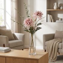 Artículo Crisantemos Artificiales Rosa Malva Ø13cm L72cm 2ud