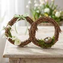 Artículo Anillo decorativo mini corona de vid natural Ø15cm 6 piezas decoración DIY