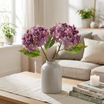 Artículo Hortensias artificiales moradas, flores artificiales, hortensias de 34 cm, 2 unidades