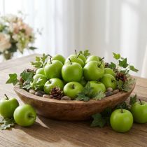 Artículo Fruta decorativa mini manzana artificial verde 4,5cm 24 piezas