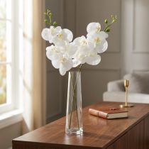 Artículo Orquídea Artificial Phalaenopsis Blanca Real Touch 85cm