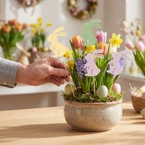 Artículo Conejos decorativos en un palo como acentos gráficos para mesas y jardineras, 31,5 cm, 16 piezas