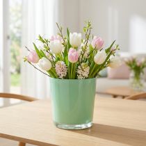 Artículo Maceta de vidrio Ø11.5cm H10.8cm verde menta