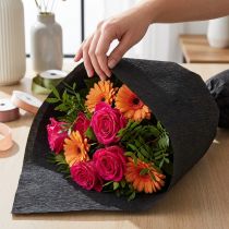 Artículo Papel crepé de floristería negro 50x250cm