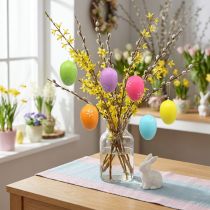 Artículo Huevos de Pascua para colgar coloridos 6cm 12uds