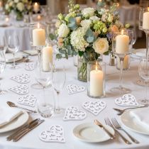 Artículo Decoración dispersa corazón blanco 5cm 40 piezas