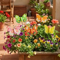 Artículo Tapón de flores mariposa madera surtido 7,5cm 16uds