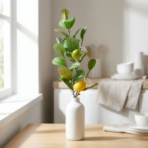 Artículo Rama de limón decorativa, flores, fruta, plantas mediterráneas artificiales, H68cm
