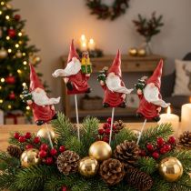 Artículo Gnomo navideño plug decorativo gnomo Papá Noel 7cm 4 piezas