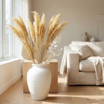 Artículo Hierba de pampa amarilla Hierba ornamental artificial Floristería seca 3 piezas