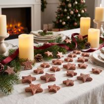 Artículo Decoración dispersa Estrellas navideñas estrellas dispersas rosa Ø4/5cm 40 piezas