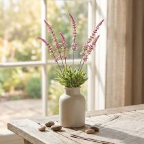 Artículo Flores artificiales, decoración de lavanda, ramo de lavanda violeta 45cm 3 piezas