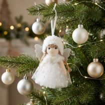 Artículo Decoración de ángel Decoración para árbol de Navidad Figura navideña tul H11cm 1 pieza